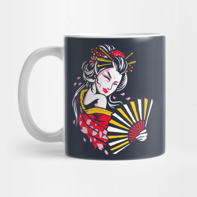 Geisha with Fan by machmigo